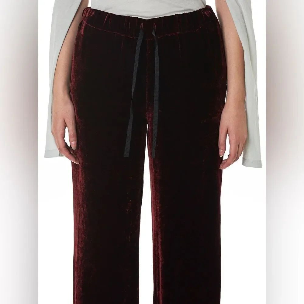 H. Lorenzo Unravel Luxury Burgundy Palazzo Trousers Style Uwca038e18136001- — image 3 of 8